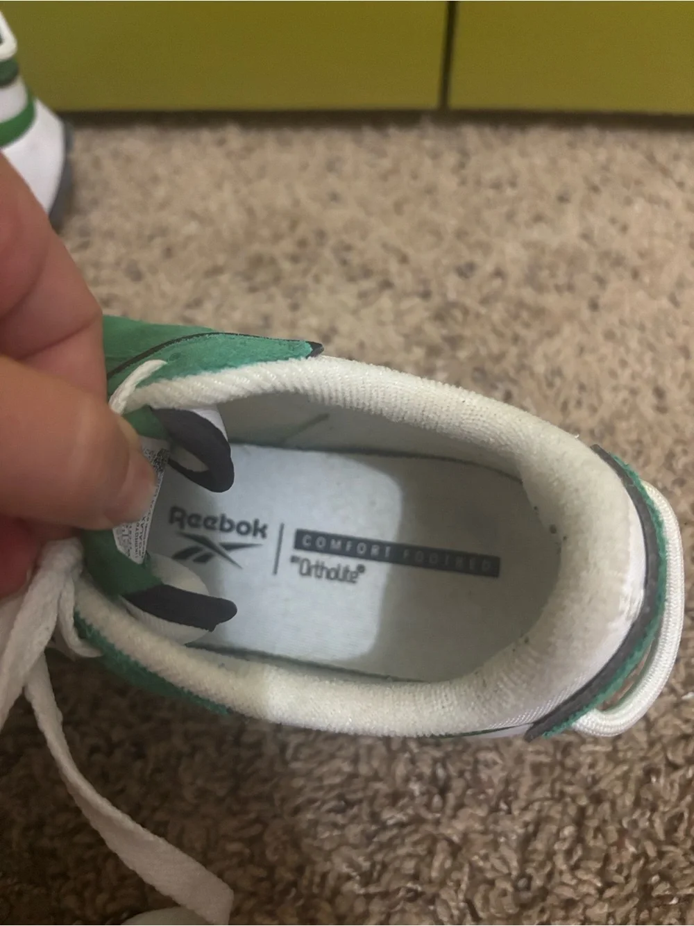 Reebok Women’s Green and White Retro Sneakers
